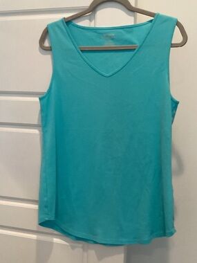 Chico's Turquoise V-Neck Tank Top